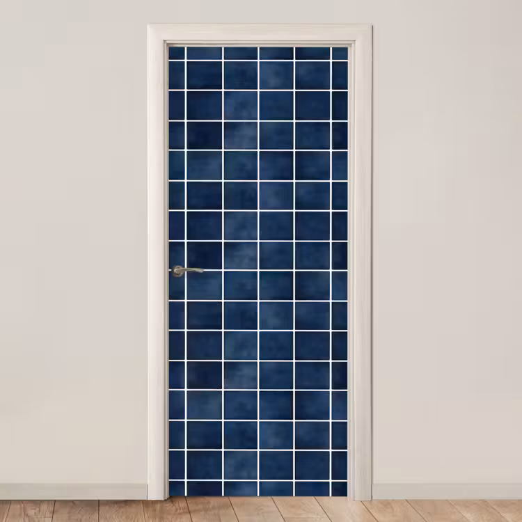 Deursticker - Tegel - Modern - Blauw — 1