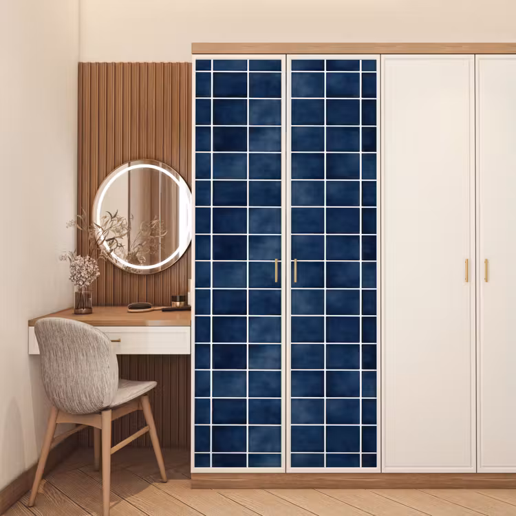 Deursticker - Tegel - Modern - Blauw — 5