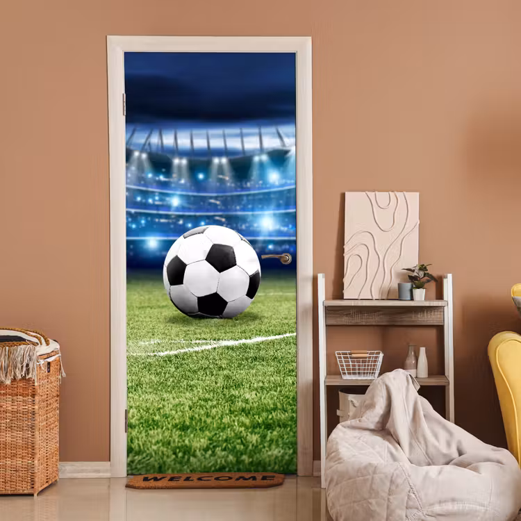 Deursticker - Voetbal - Stadion - Bal - Jongens — 2