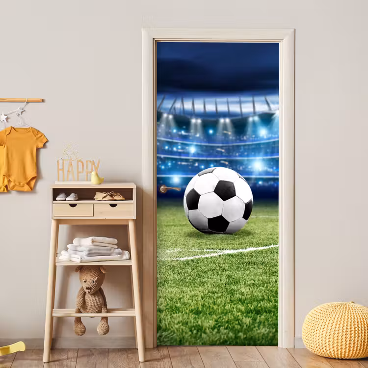 Deursticker - Voetbal - Stadion - Bal - Jongens — 6