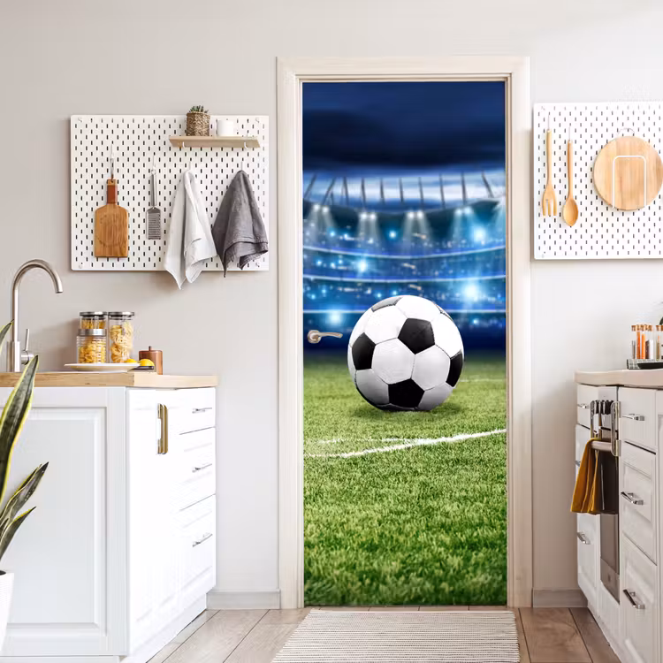 Deursticker - Voetbal - Stadion - Bal - Jongens — 7