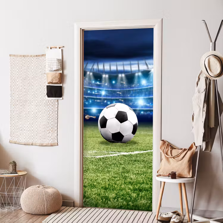 Deursticker - Voetbal - Stadion - Bal - Jongens — 8