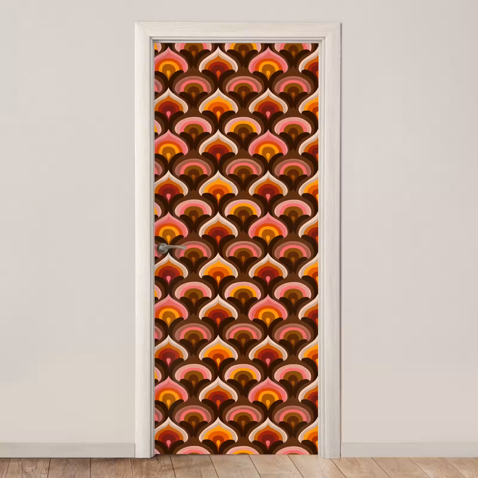 Deursticker - Patroon - Retro - Kleurrijk — 1