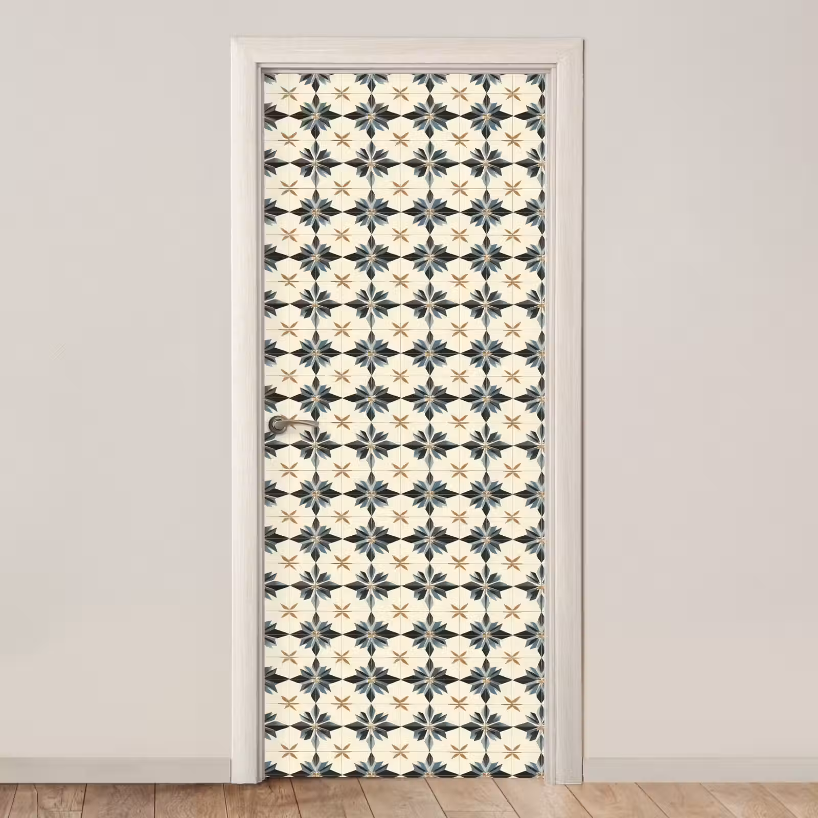 Deursticker - Sierlijk - Ornament - Blauw — 1