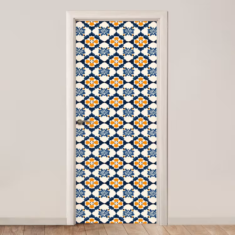 Deursticker - Klassiek - Geometrisch - Blauw — 1