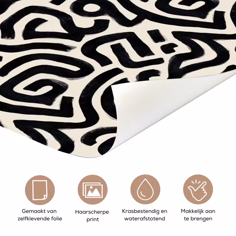 Deursticker - Modern - Abstract - Zwart — 3