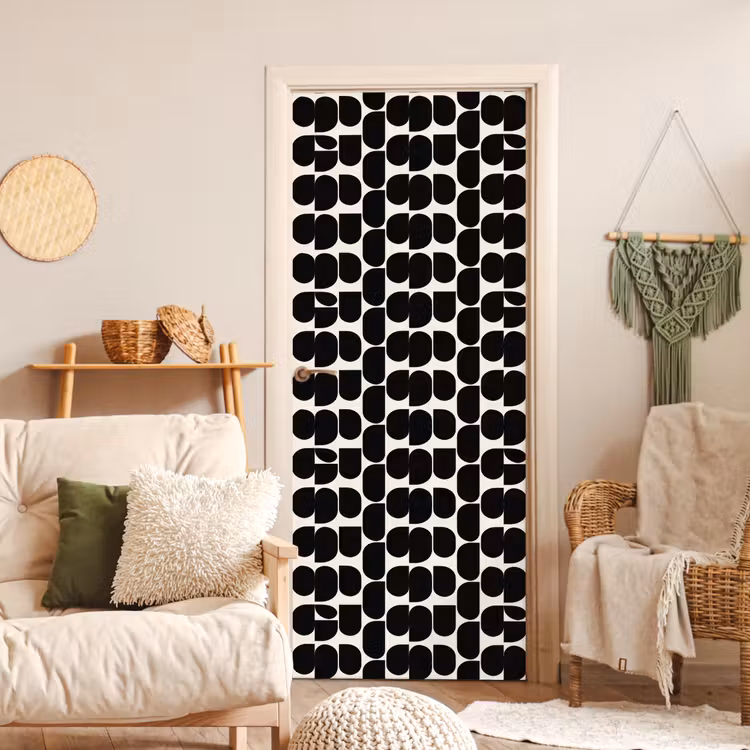 Deursticker - Modern - Patroon - Zwart — 4