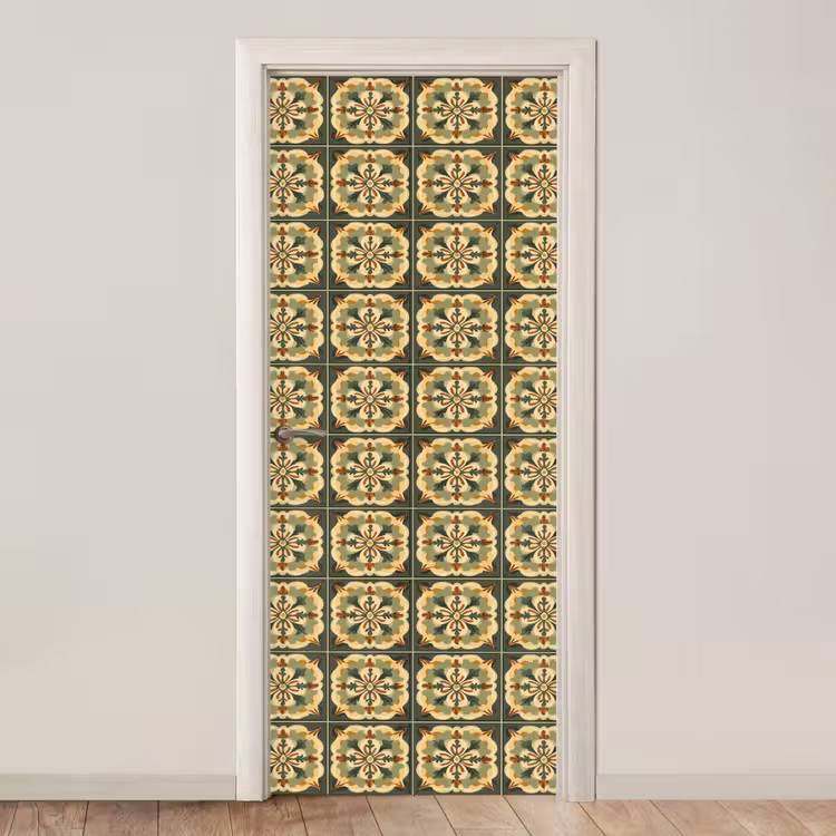 Deursticker - Ornament - Patroon - Groen — 1