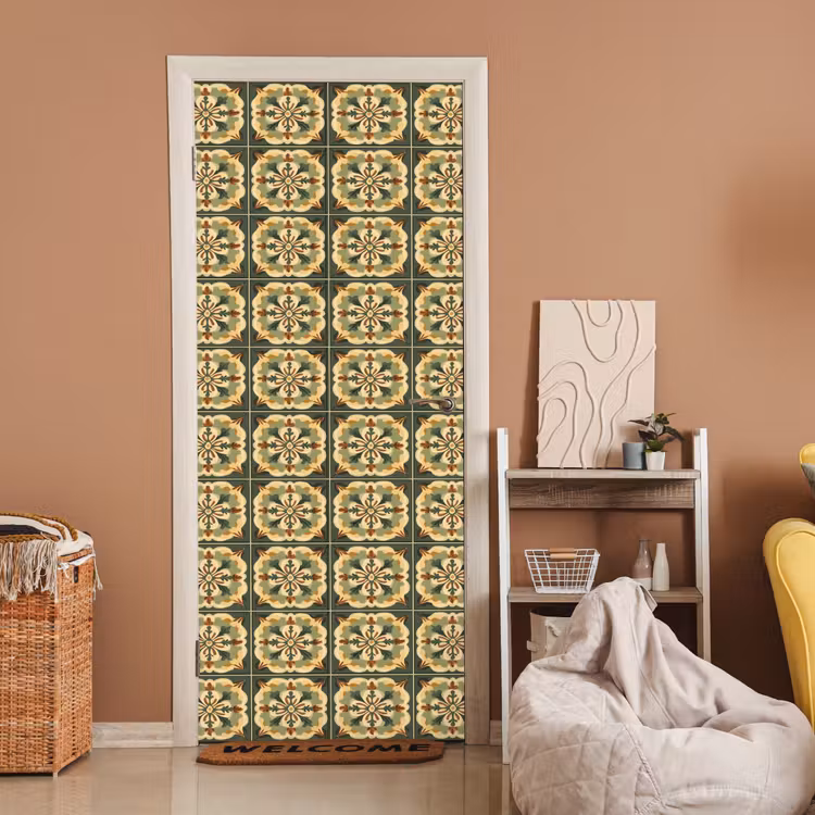 Deursticker - Ornament - Patroon - Groen — 2