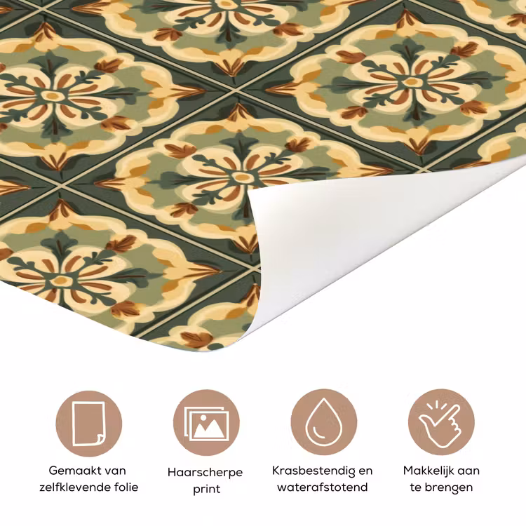 Deursticker - Ornament - Patroon - Groen — 3