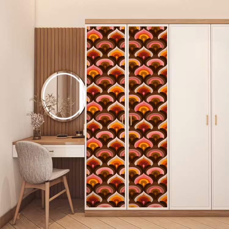 Deursticker - Patroon - Retro - Kleurrijk — 5