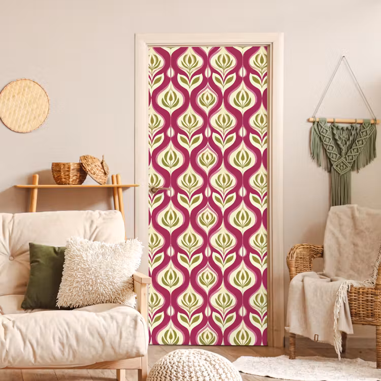 Deursticker - Retro - Floraal - Paars — 4