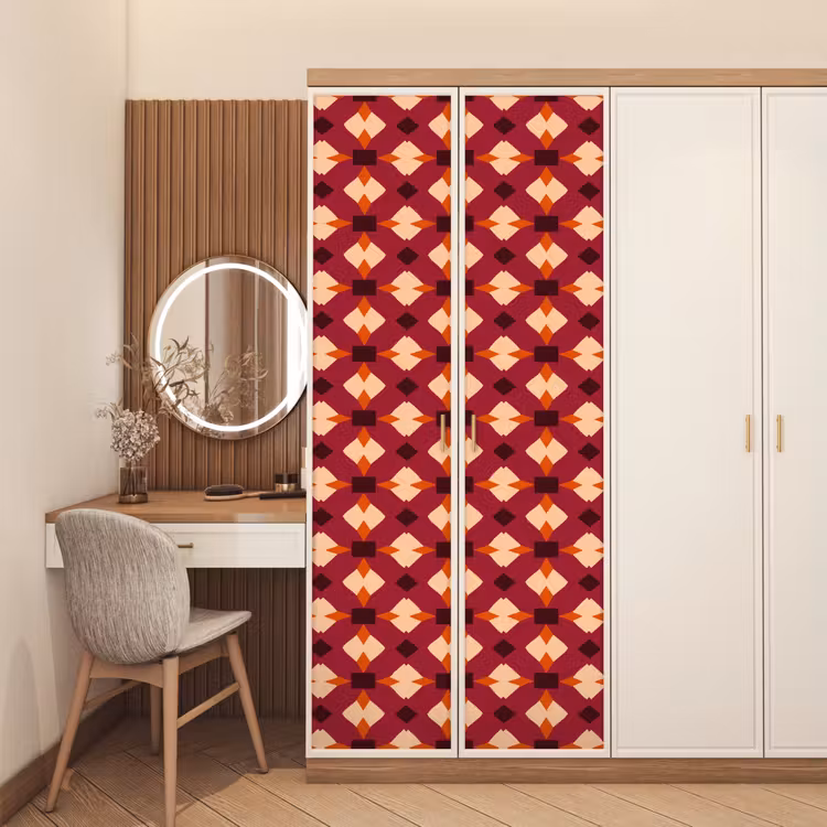 Deursticker - Retro - Patroon - Kleurrijk — 5