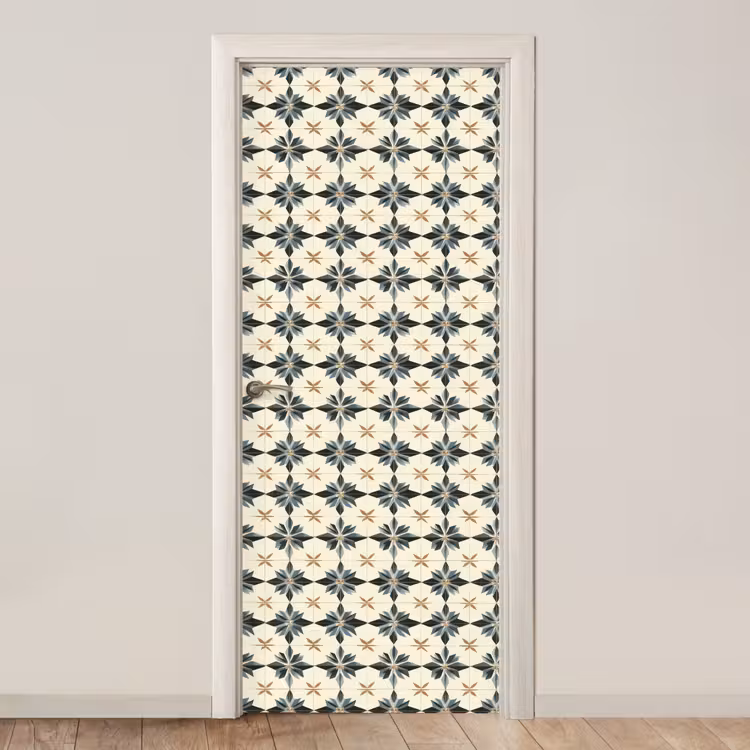 Deursticker - Sierlijk - Ornament - Blauw — 1