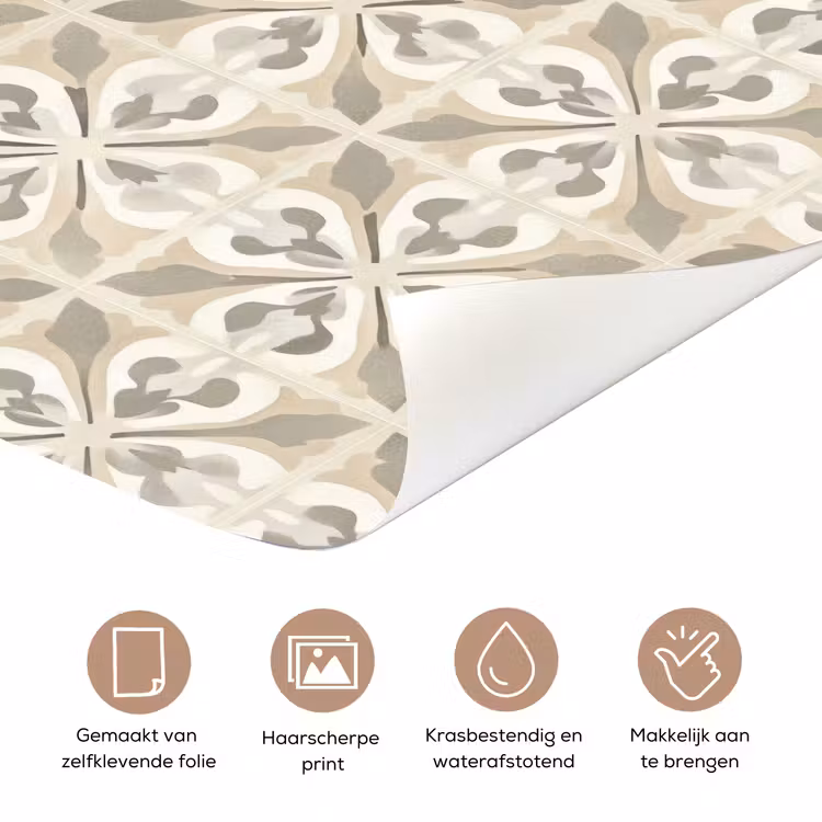 Deursticker - Tegel - Motief - Beige — 3