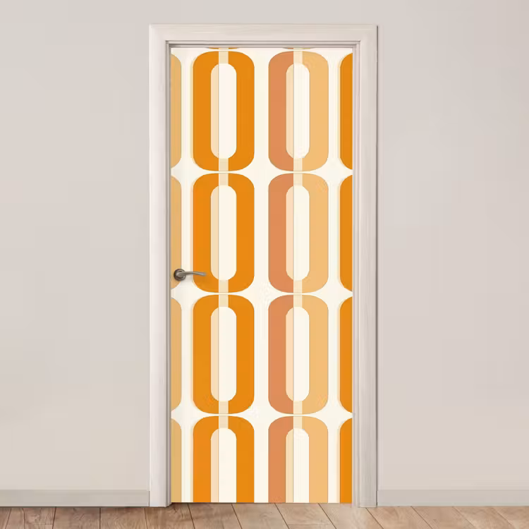 Deursticker - U-vorm - Retro - Oranje — 1