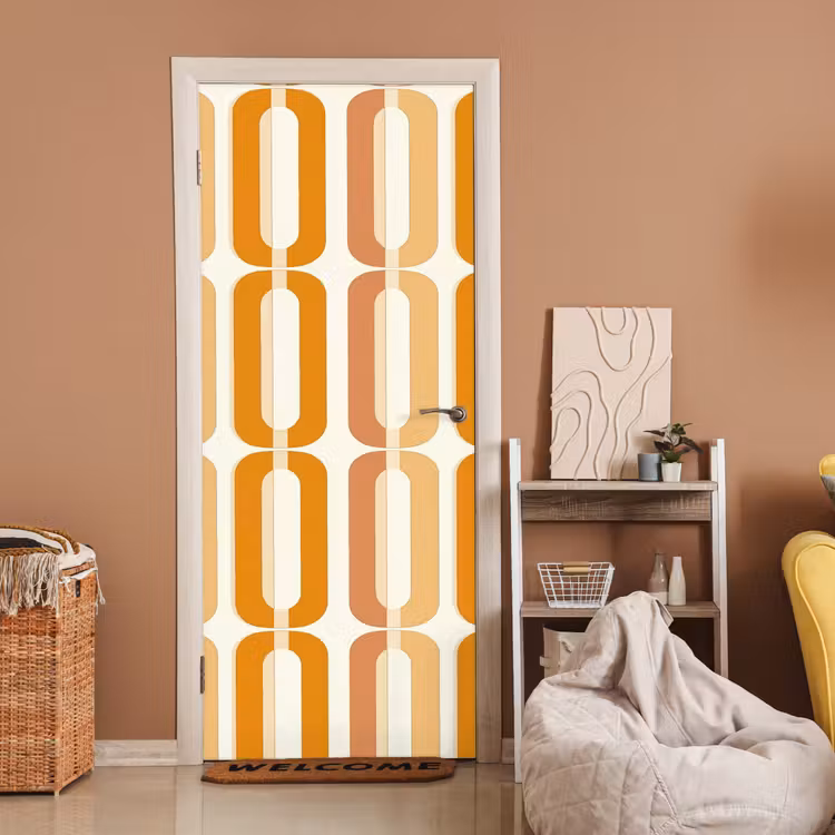 Deursticker - U-vorm - Retro - Oranje — 2