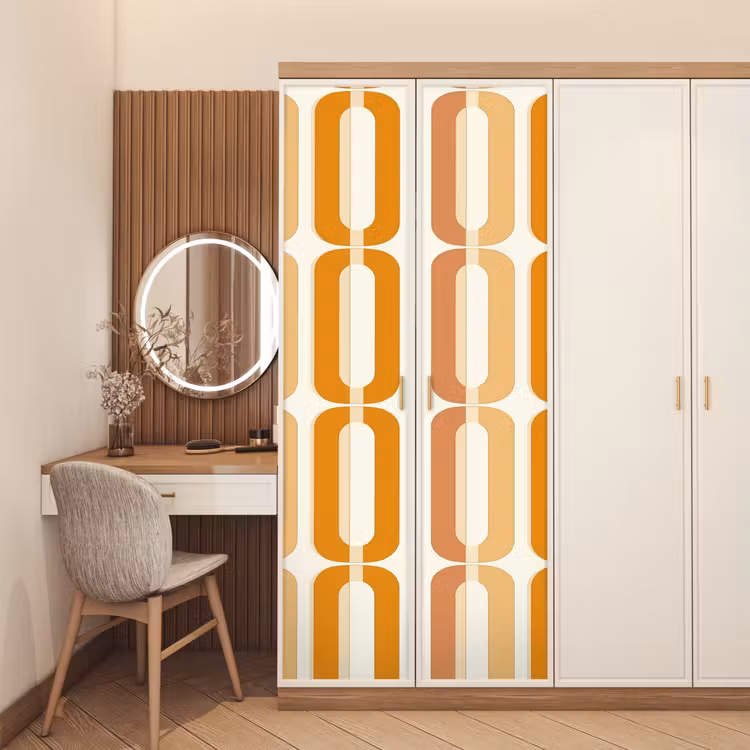 Deursticker - U-vorm - Retro - Oranje — 5