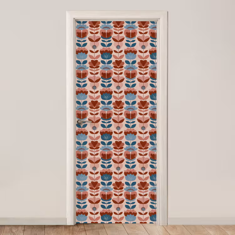 Deursticker - Vintage - Motief - Kleurrijk — 1