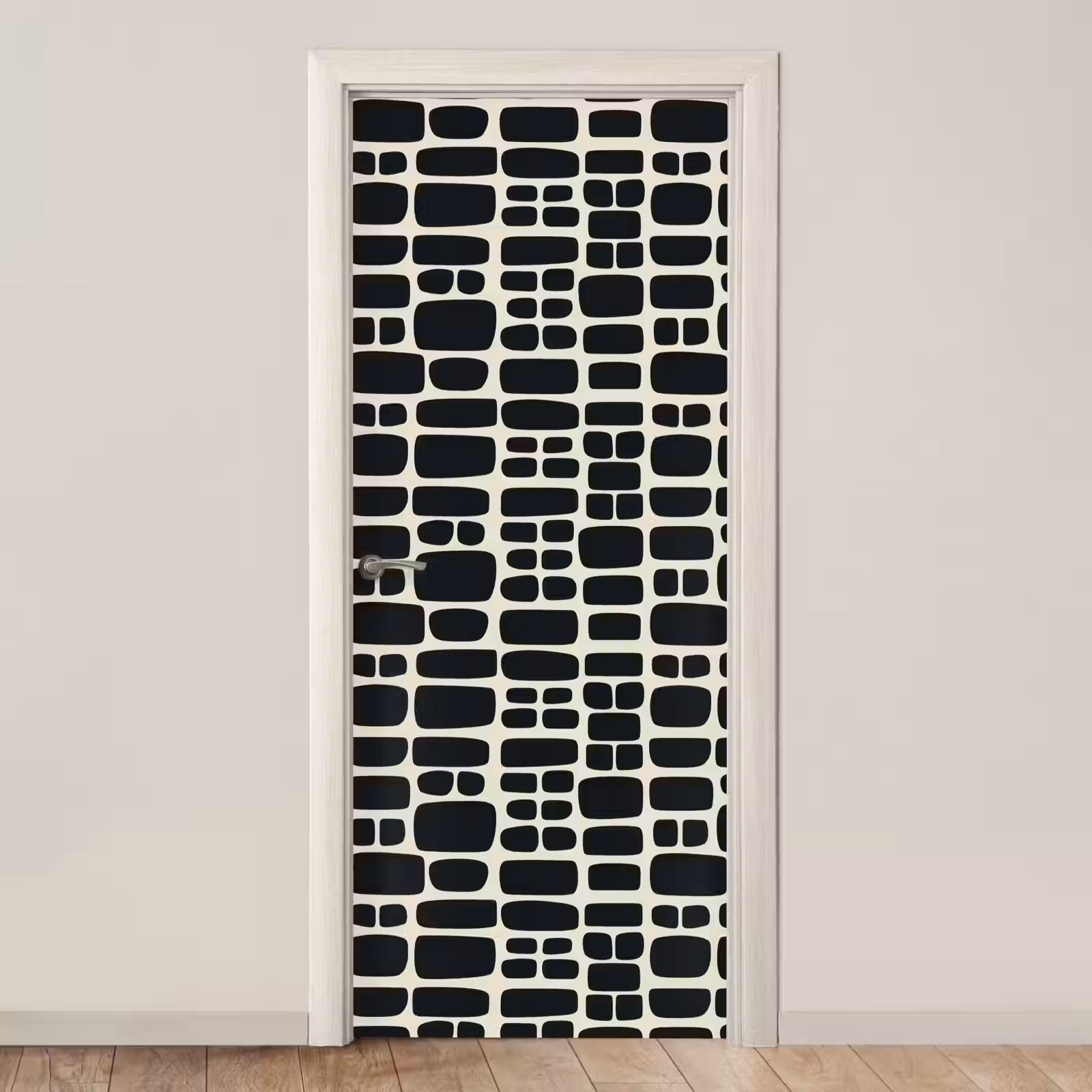 Deursticker - Modern - Organisch - Zwart — 1