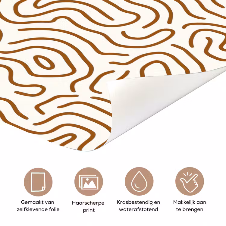 Deursticker - Minimalistisch - Patroon - Terracotta — 3