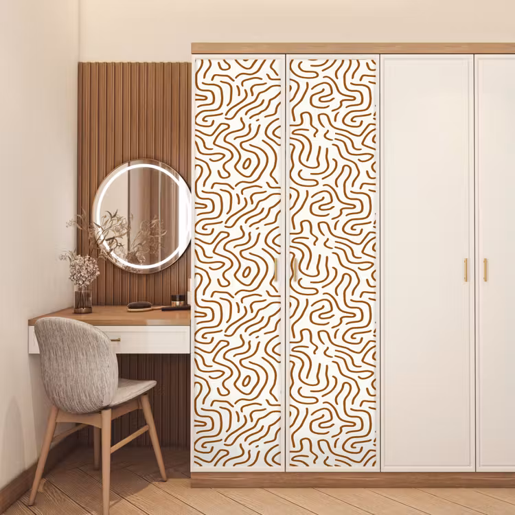 Deursticker - Minimalistisch - Patroon - Terracotta — 5
