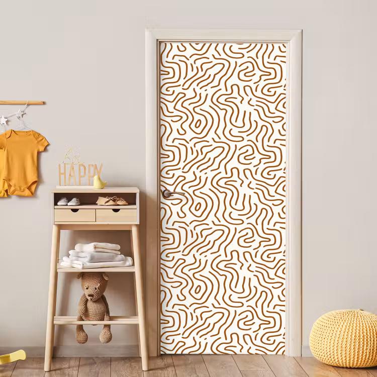Deursticker - Minimalistisch - Patroon - Terracotta — 6