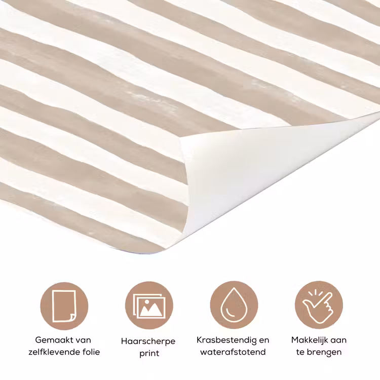 Deursticker - Minimalistisch - Strepen - Beige — 3