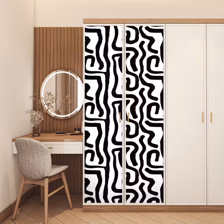 Deursticker - Modern - Lijnen - Zwart — 5