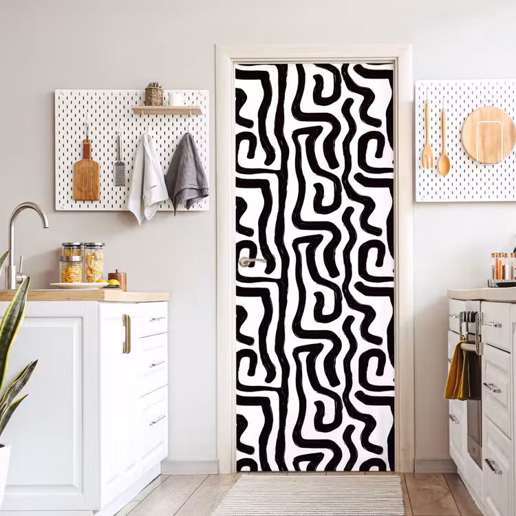 Deursticker - Modern - Lijnen - Zwart — 7