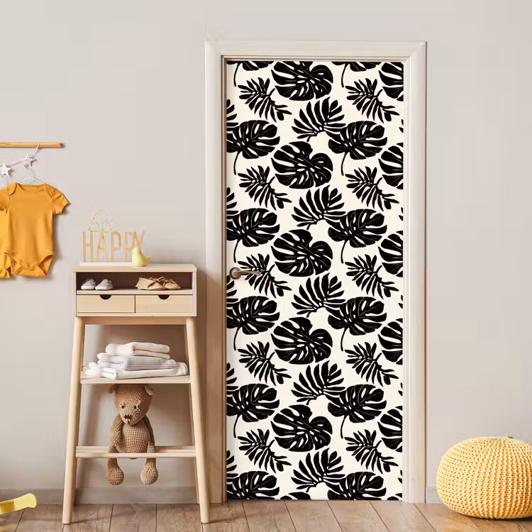 Deursticker - Modern - Monstera - Zwart — 6