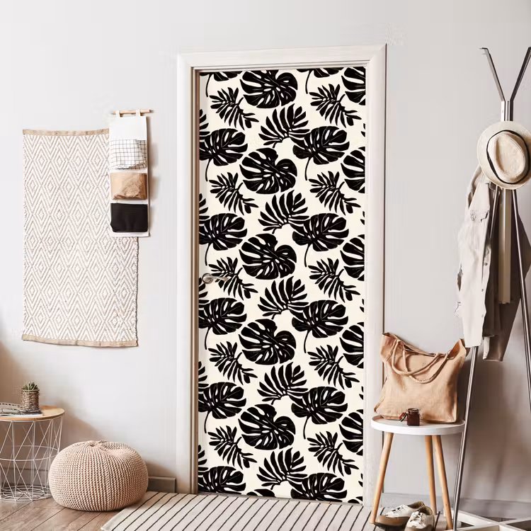 Deursticker - Modern - Monstera - Zwart — 8