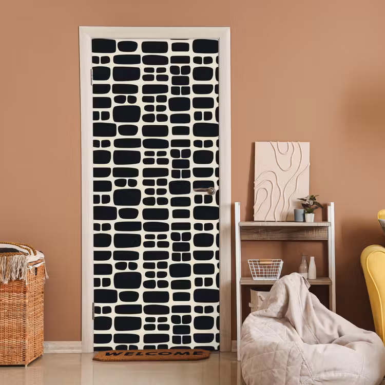 Deursticker - Modern - Organisch - Zwart — 2