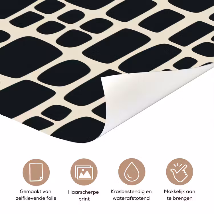 Deursticker - Modern - Organisch - Zwart — 3