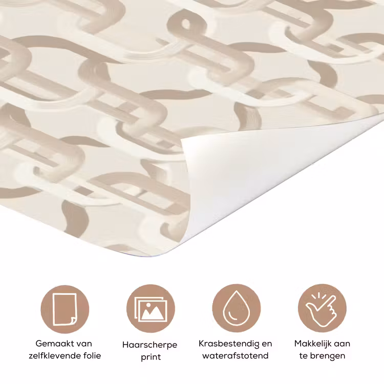 Deursticker - Motief - Abstract - Beige — 3