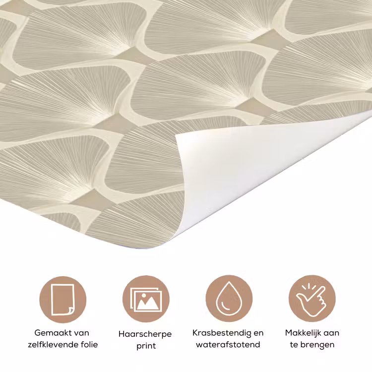 Deursticker - Paneel - Ginkgo - Zand — 3