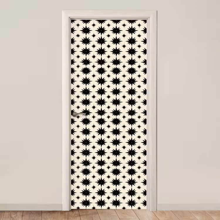 Deursticker - Stervormen - Geometrisch - Zwart — 1
