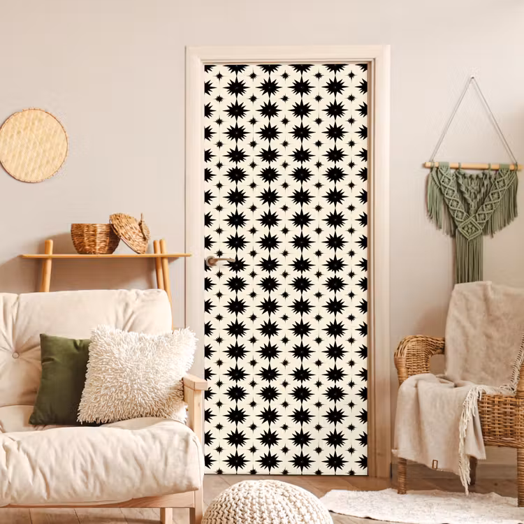 Deursticker - Stervormen - Geometrisch - Zwart — 4