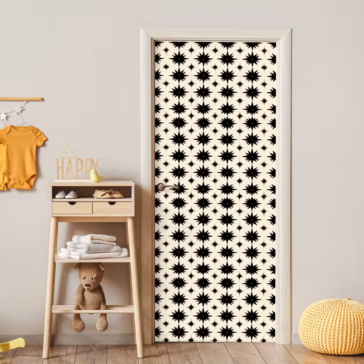 Deursticker - Stervormen - Geometrisch - Zwart — 6