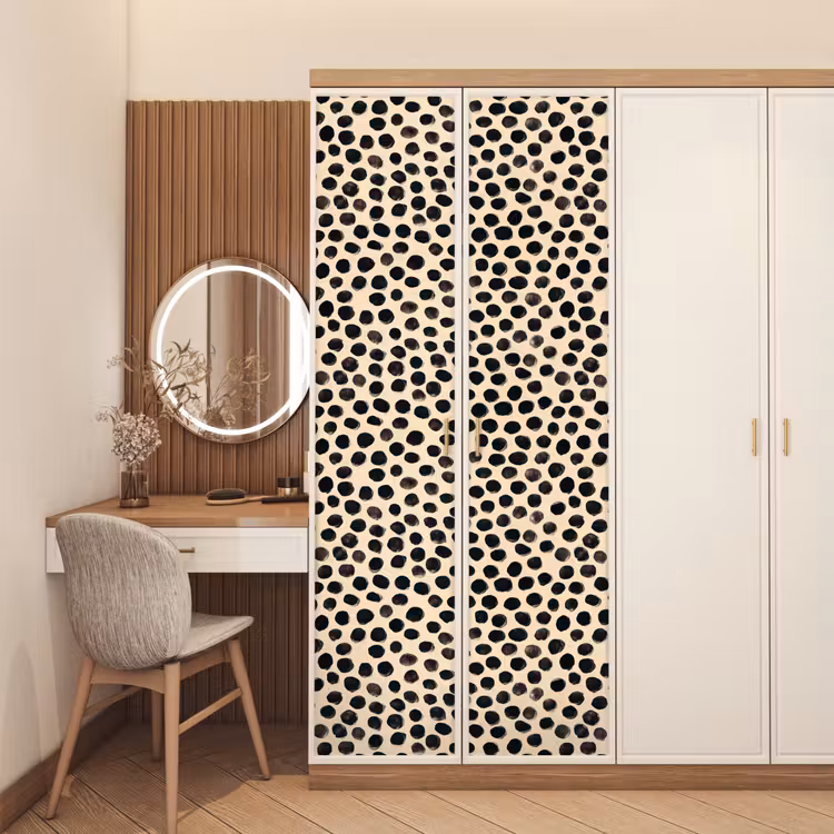 Deursticker - Stippen - Patroon - Zwart — 5