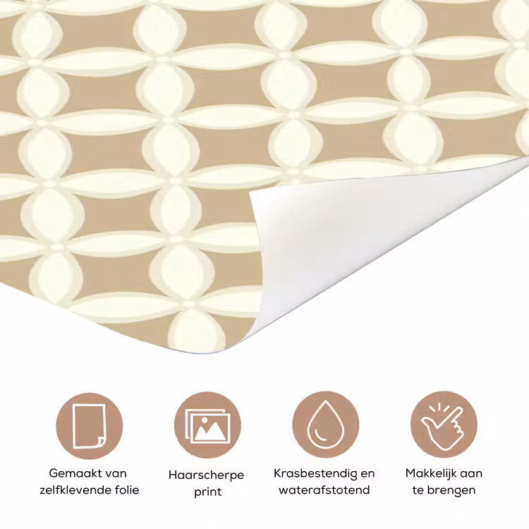 Deursticker - Symmetrisch - Motief - Beige — 3