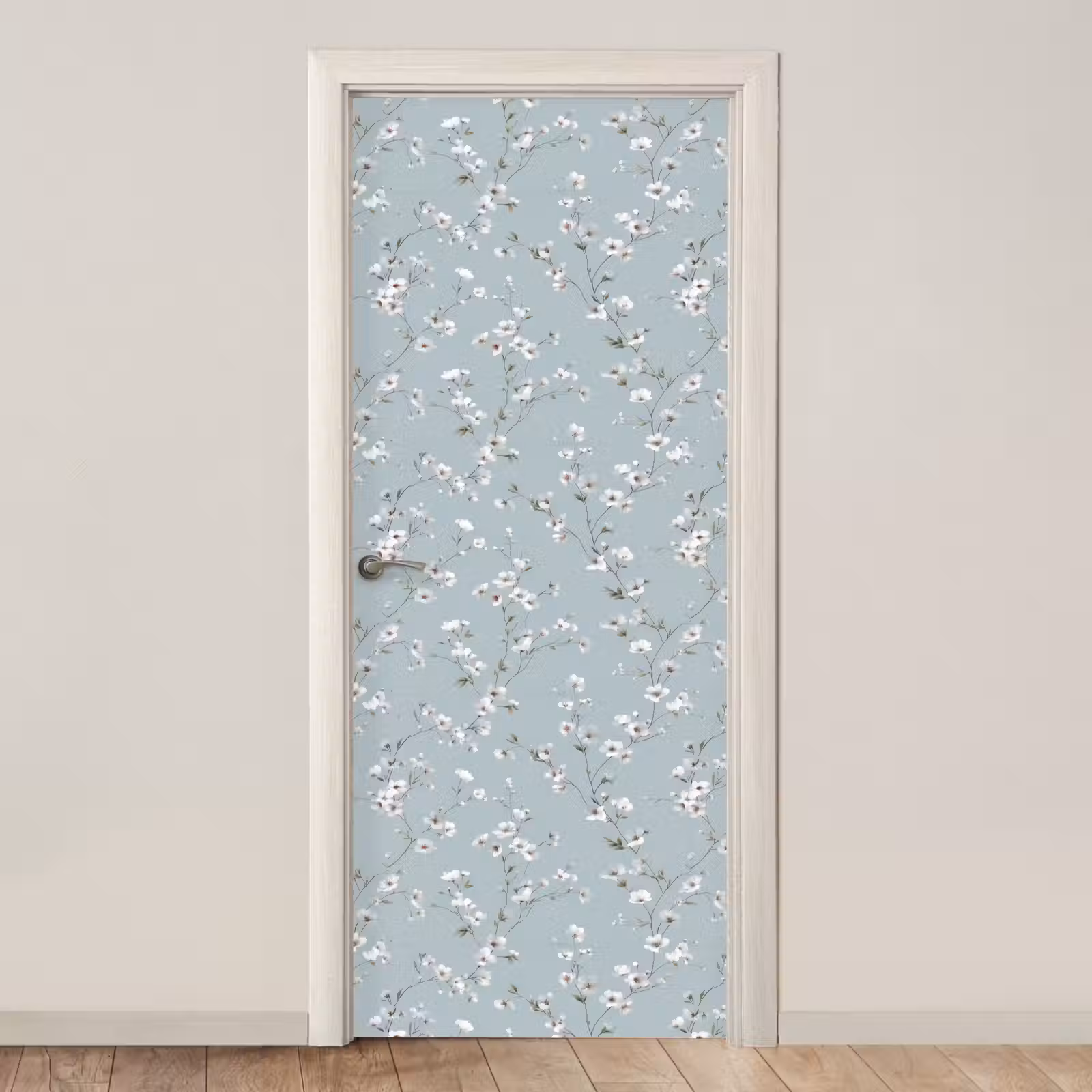 Deursticker - Klassiek - Bloemen - Blauw — 1