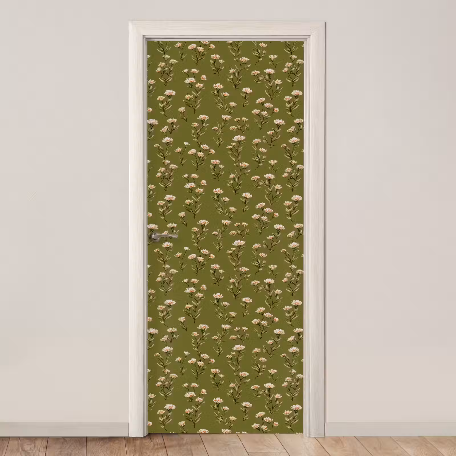 Deursticker - Landelijk - Bloemen - Groen — 1