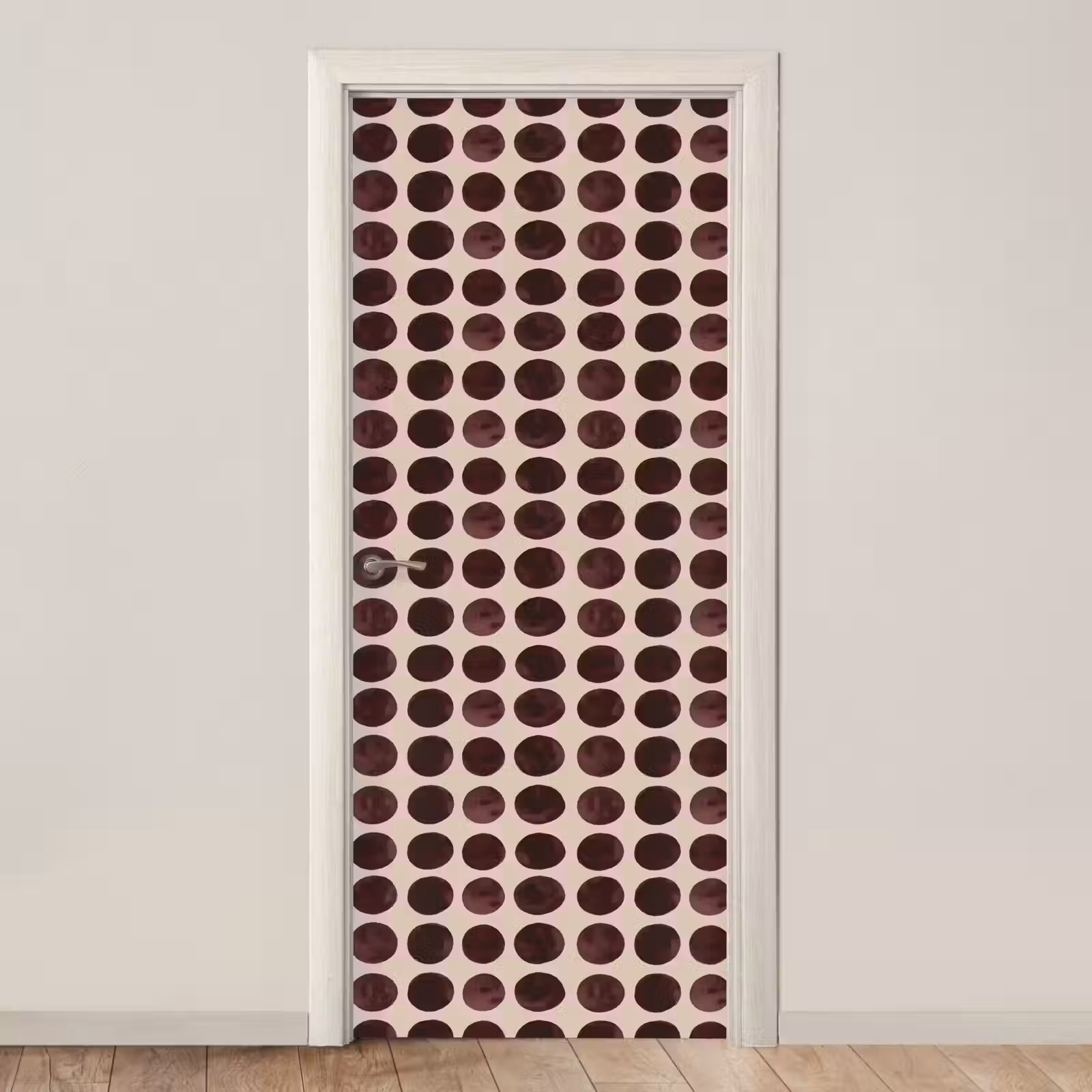 Deursticker - Stippen - Patroon - Bruin — 1