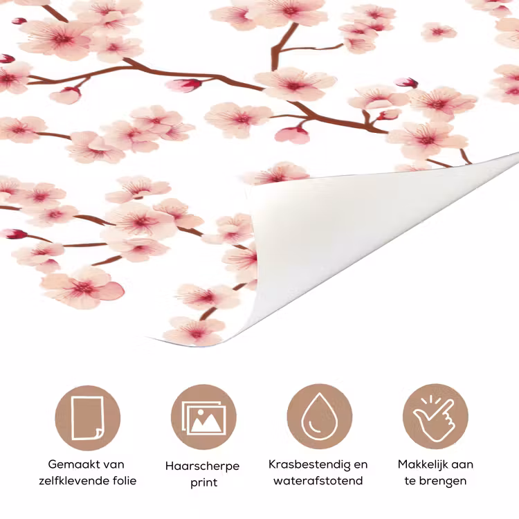 Deursticker - Kersenbloesem - Takken - Roze — 3