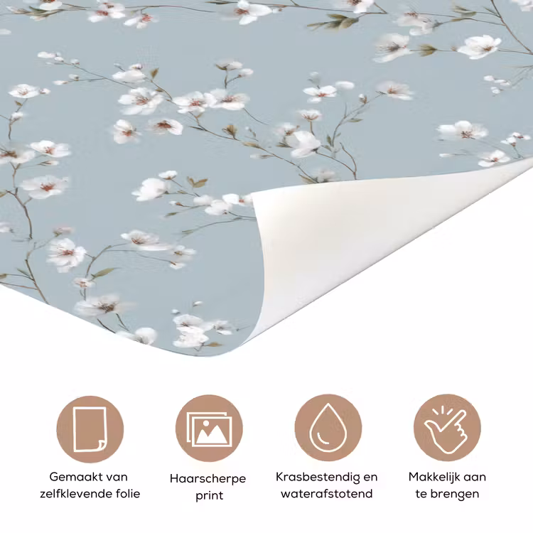 Deursticker - Klassiek - Bloemen - Blauw — 3