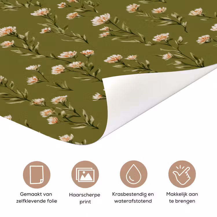 Deursticker - Landelijk - Bloemen - Groen — 3
