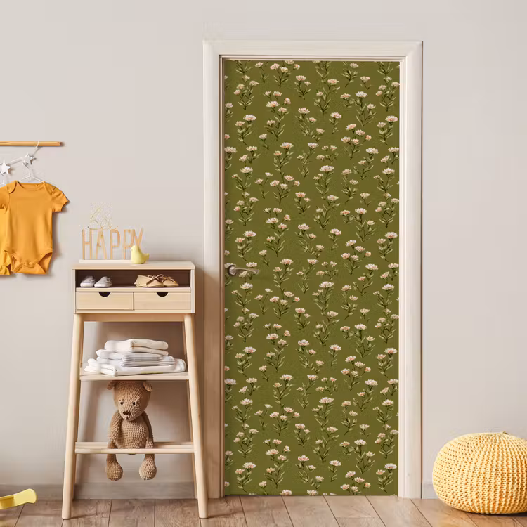 Deursticker - Landelijk - Bloemen - Groen — 6