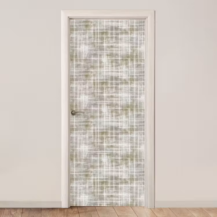 Deursticker - Linnen - Patroon - Groen — 1