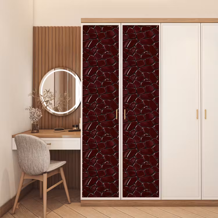 Deursticker - Mozaïek - Tegel - Bordeauxrood — 5